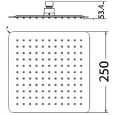 Acl Nova 250mm x 250mm SS Shower Head